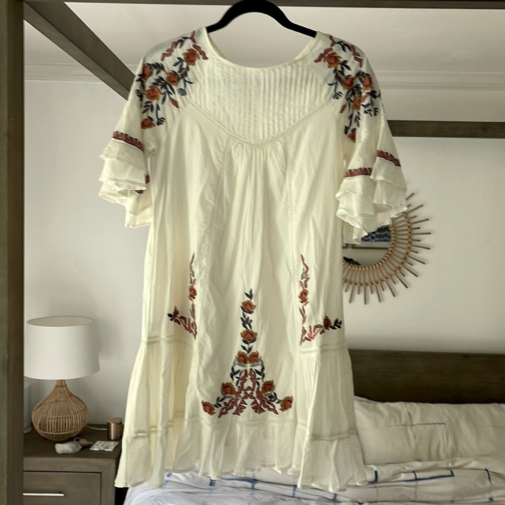 Gorgeous tiered Free People embroidered dress